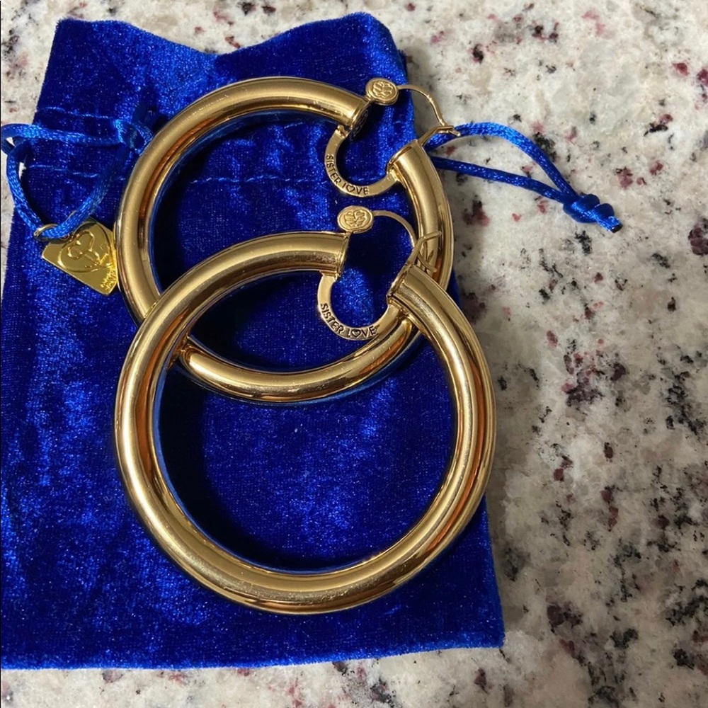Simone Smith and Mary J. Blige Sister Love Queen Hoop earrings.